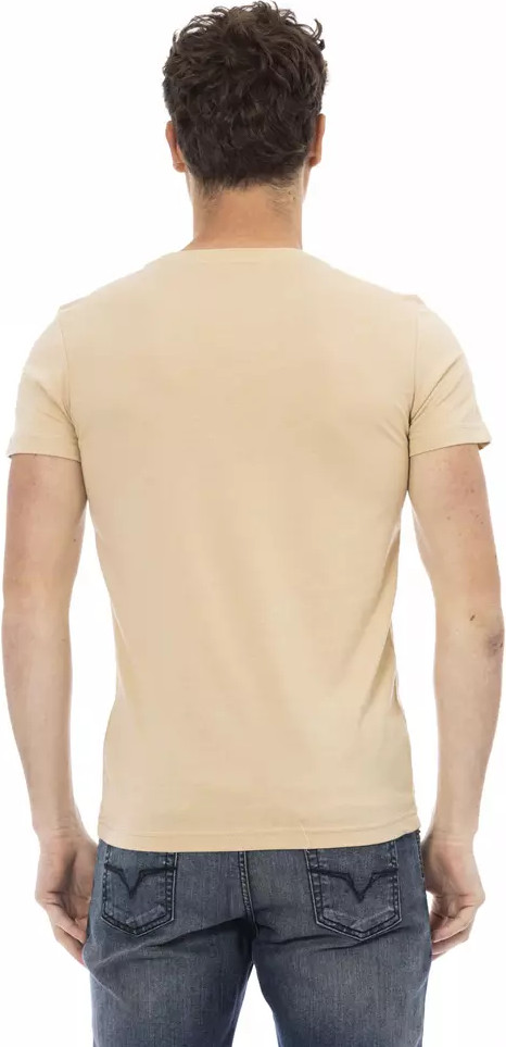 Trussardi T-shirt, Bej paxta, Erkaklar futbolkasi
