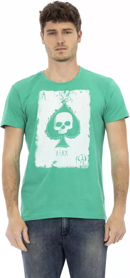 T-Shirt Trussardi Green Cotton Men T-Shirt