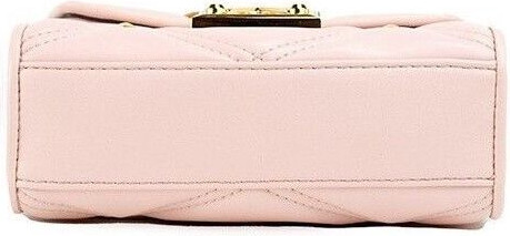 Crossbody Bag Michael Kors Serena Small Smooth Pink Vegan Leather Studded Flap