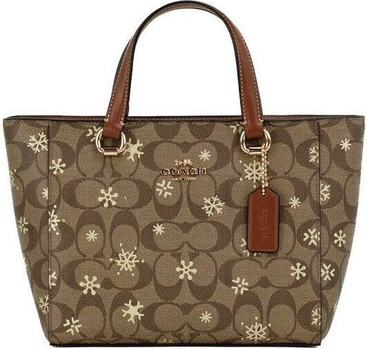 Handbag Purse Coach Alice Small Snowflake Print
