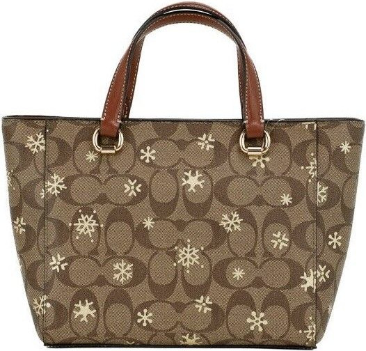 Handbag Purse Coach Alice Small Snowflake Print