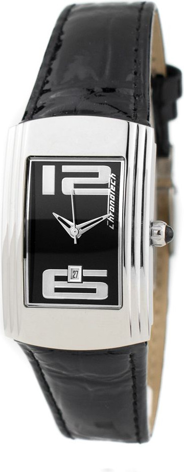 Watch Chronotech Black Leather Watch