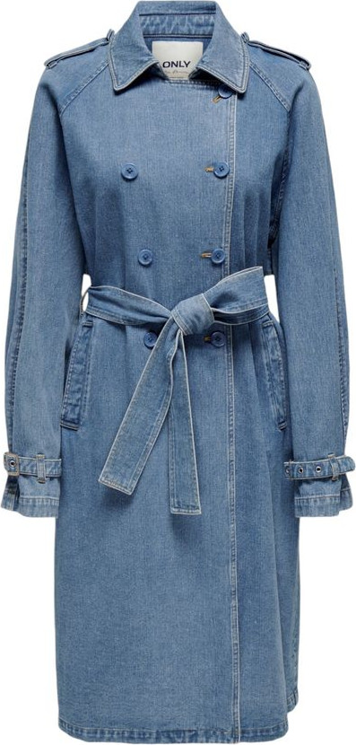 Trench Coat ONLY Blue Cotton