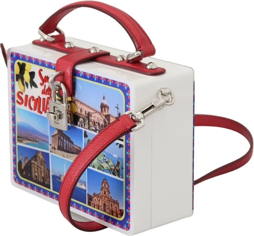 Сумка-клатч Dolce & Gabbana Белый Плексигласовый Ящик Сицилийский Квадрат