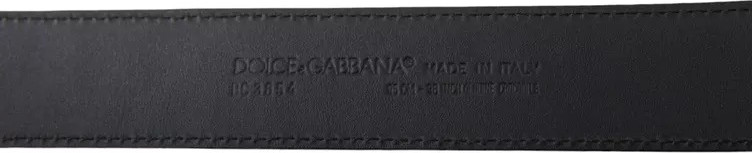 Ремень Dolce & Gabbana Черная экзотическая кожа Золоченая металлическая пряжка