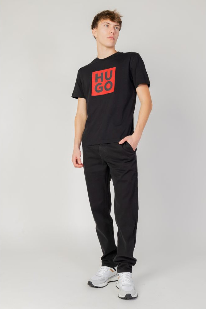 Trousers Hugo Boss Black Cotton Pant