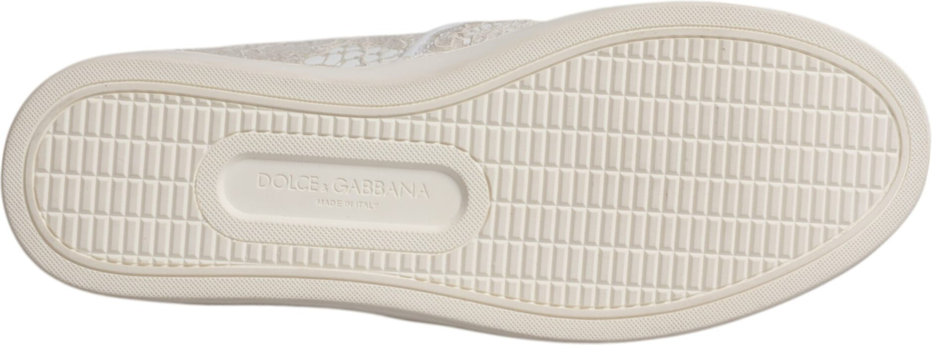 Лоферы белые с цветочным кружевом без застежки, обувь Dolce & Gabbana