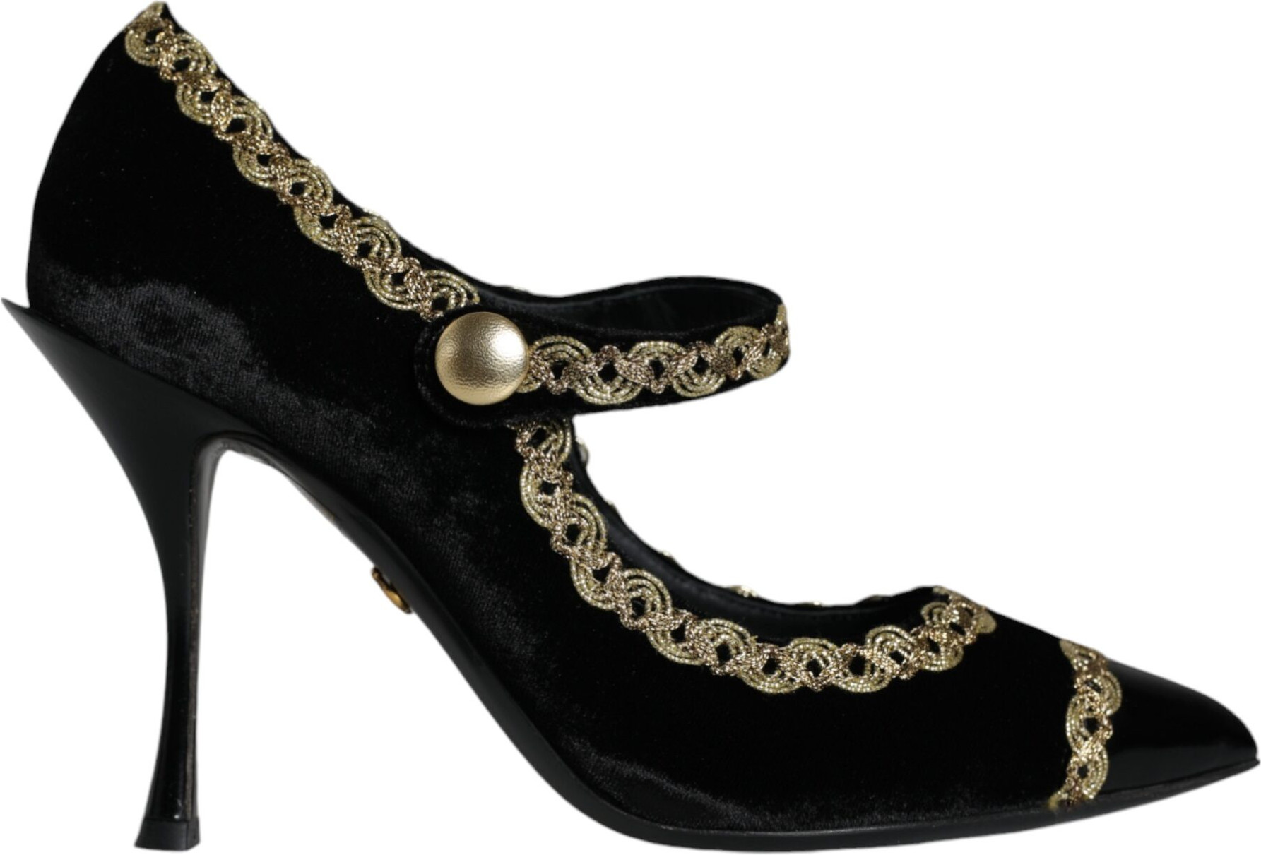 Dolce & Gabbana Mary Janes Pumps Zamsha Oltin