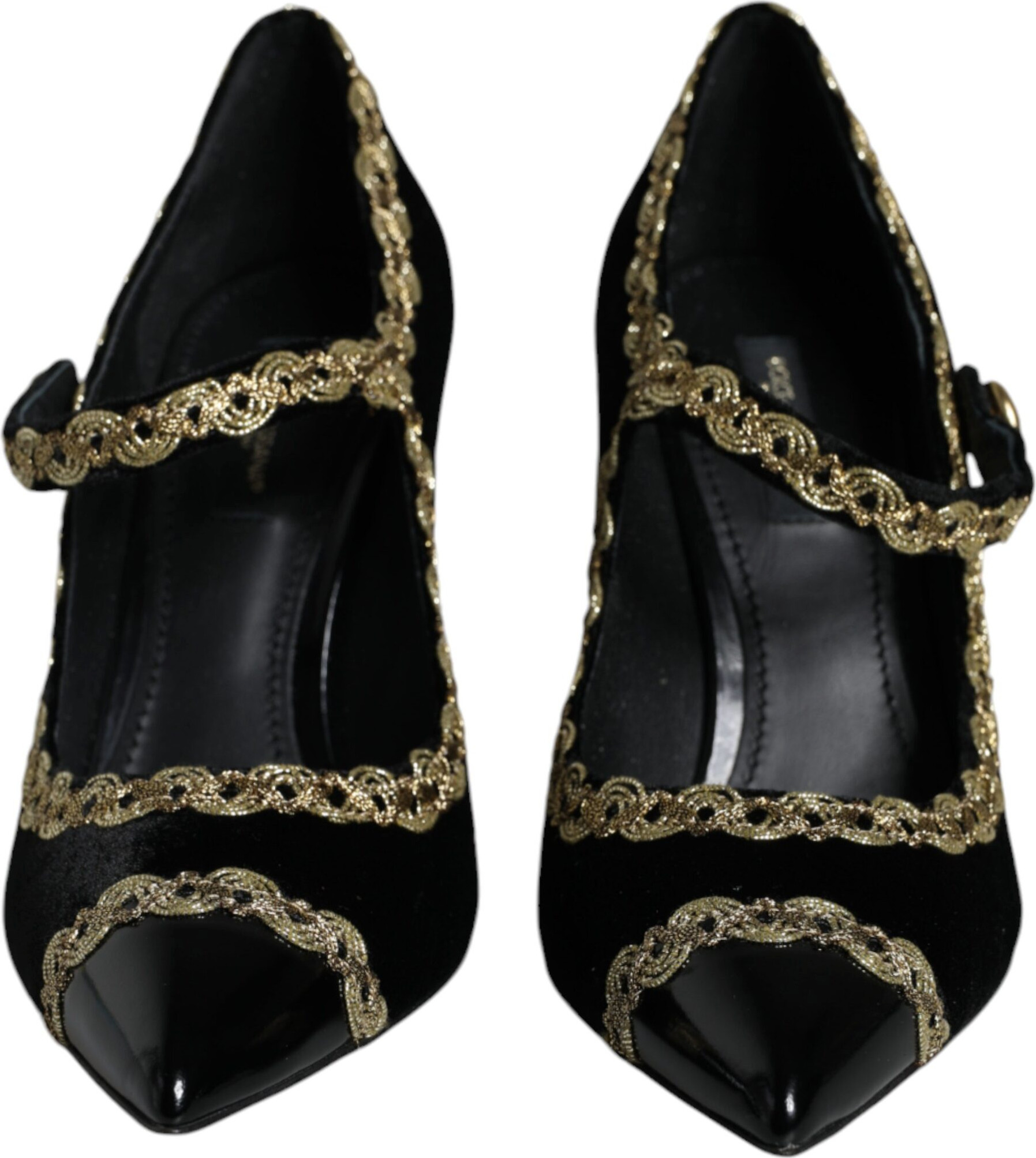 Dolce & Gabbana Mary Janes Pumps Zamsha Oltin