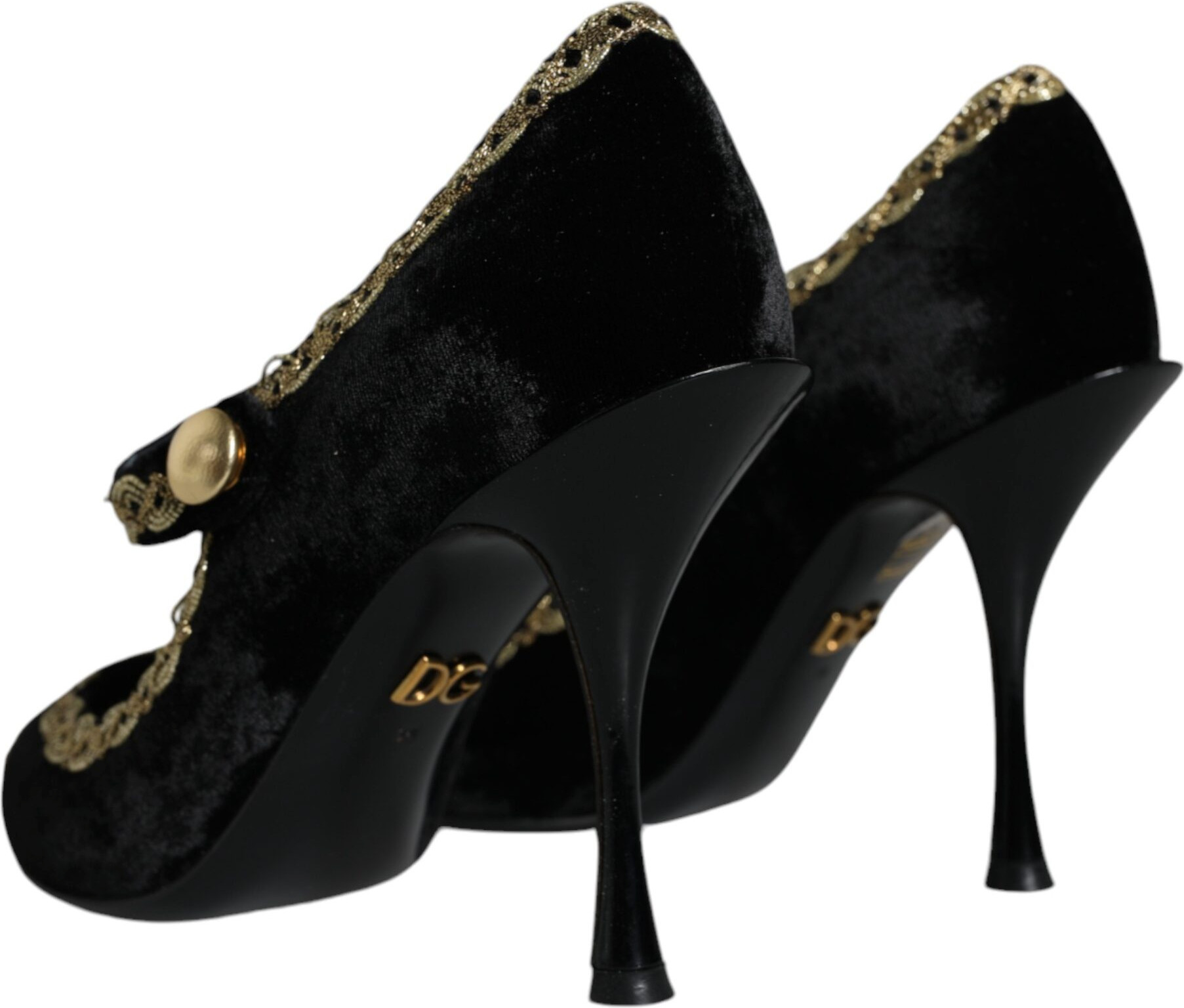 Dolce & Gabbana Mary Janes Pumps Zamsha Oltin