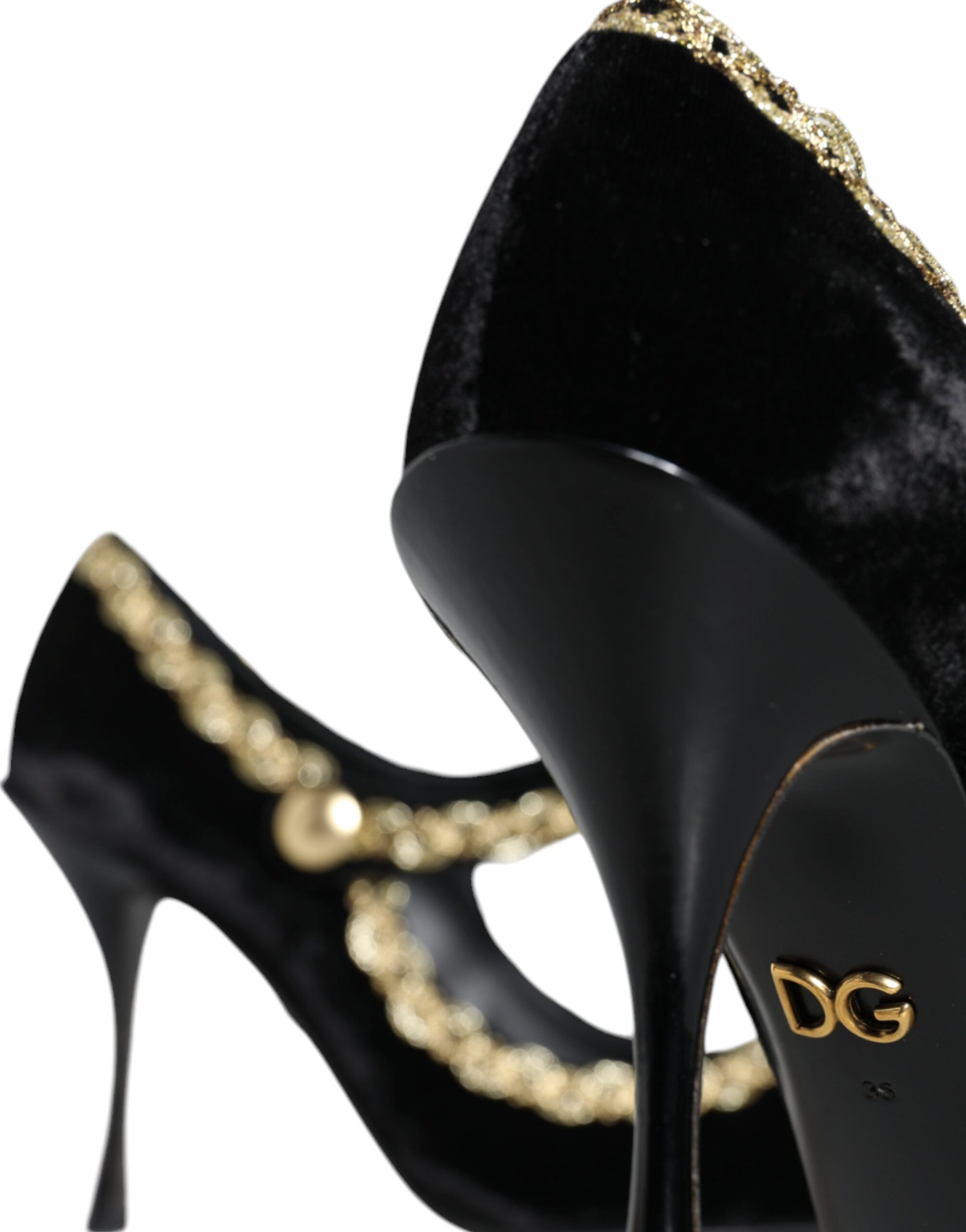 Dolce & Gabbana Mary Janes Pumps Zamsha Oltin