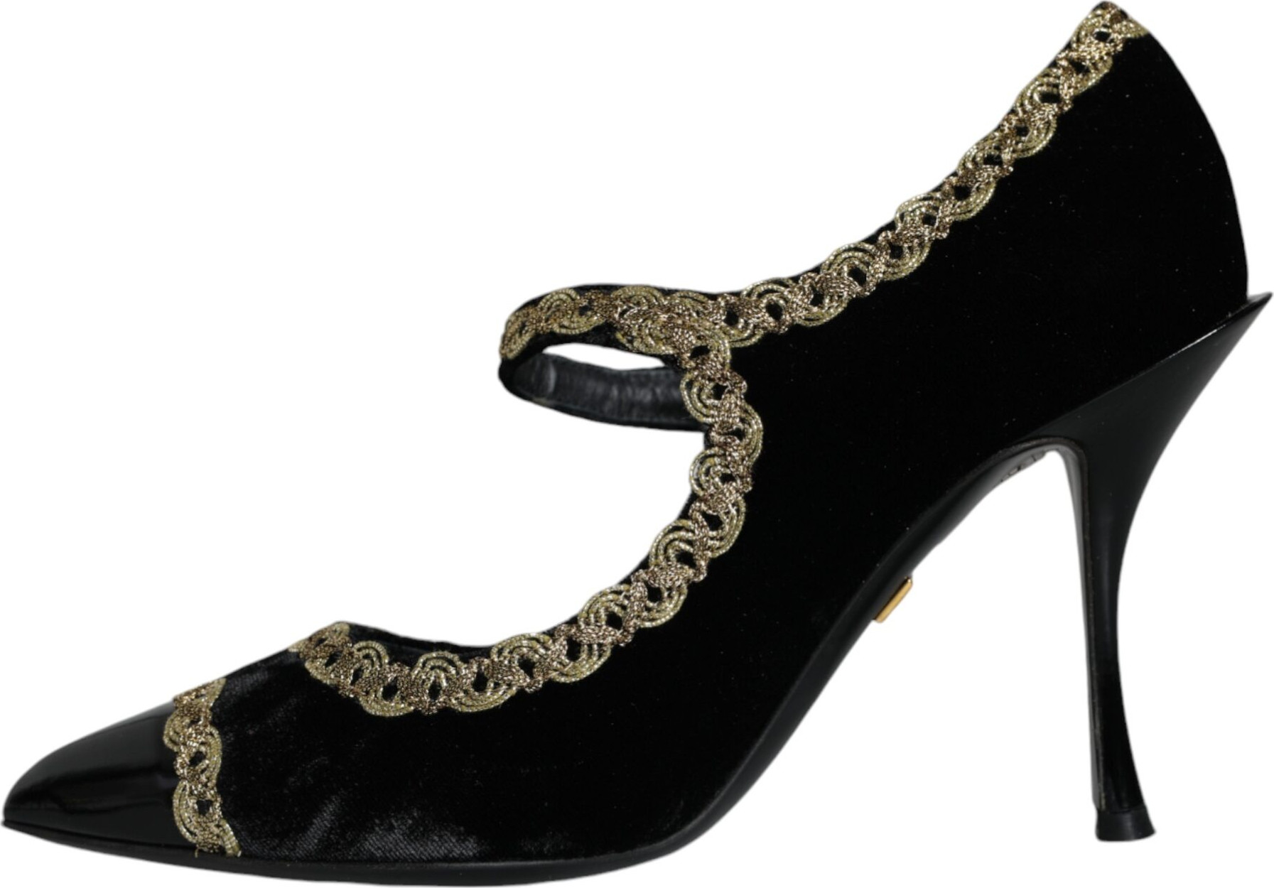 Dolce & Gabbana Mary Janes Pumps Zamsha Oltin