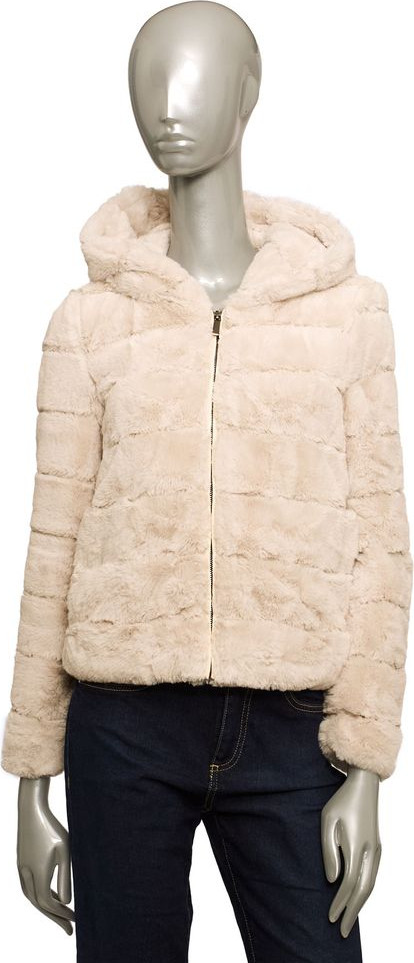 Beige Polyester Women Jacket