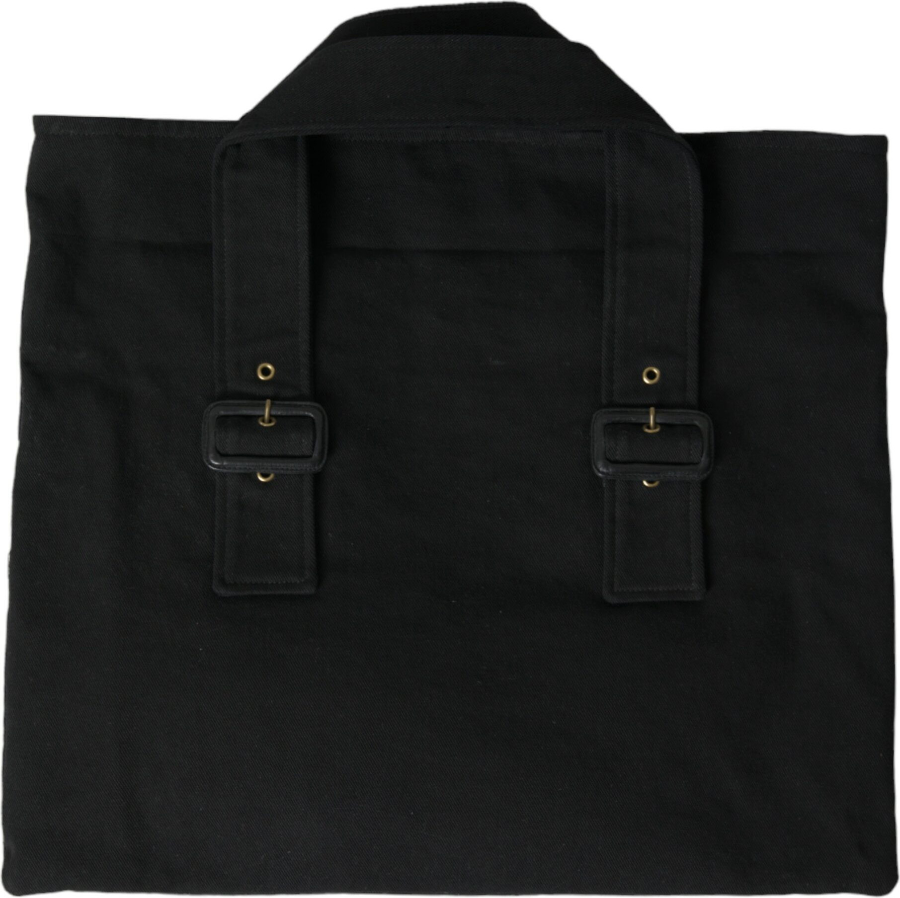Tote Bag Miu Miu Black Canvas Denim Logo Shoulder Shopping Bag