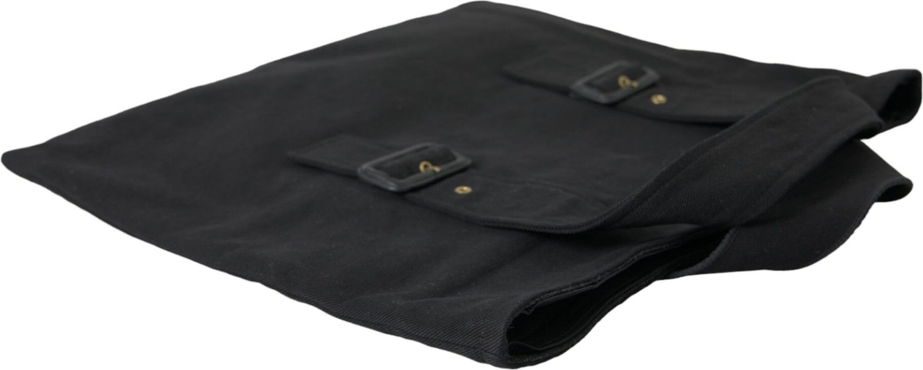 Tote Bag Miu Miu Black Canvas Denim Logo Shoulder Shopping Bag