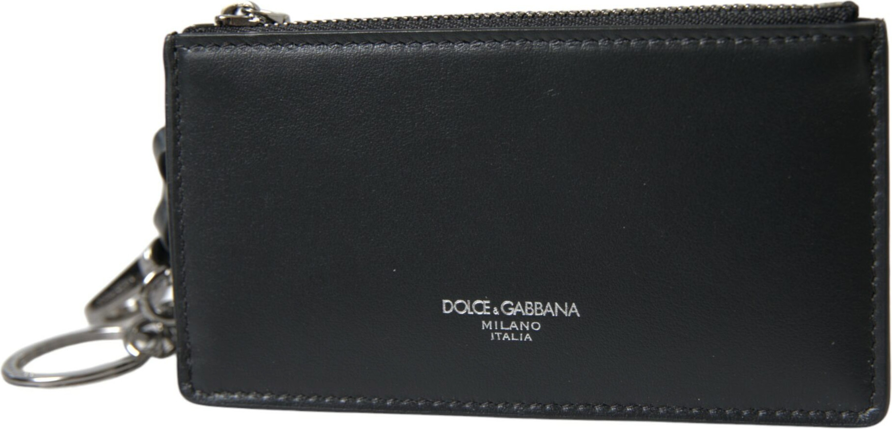 Case Dolce & Gabbana Black Leather Zip Logo Strap Multi Kit