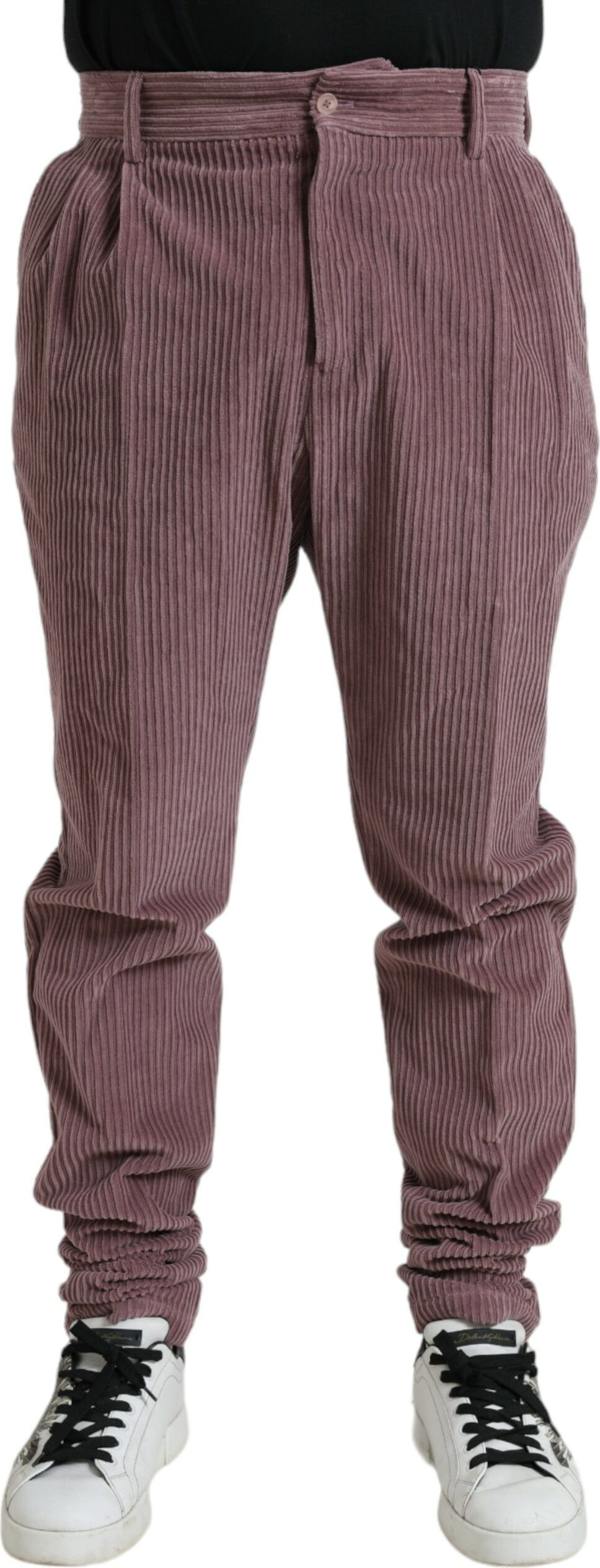 Pants Dolce & Gabbana Purple Corduroy Cotton Stretch Skinny