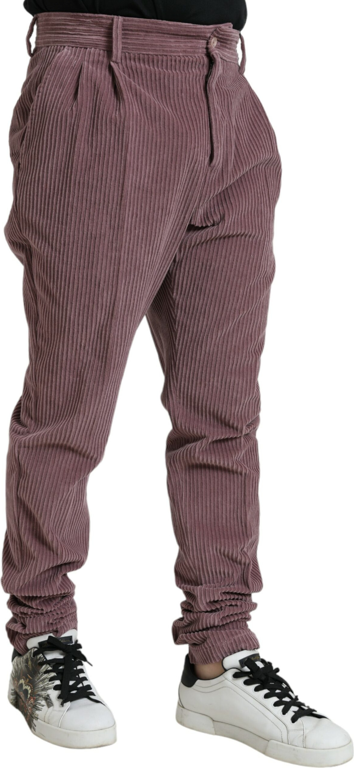 Pants Dolce & Gabbana Purple Corduroy Cotton Stretch Skinny
