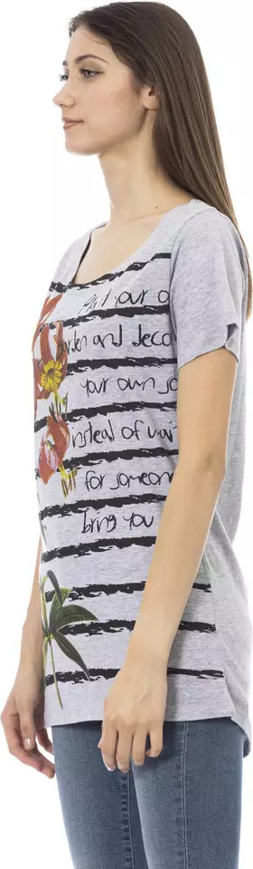 T-Shirt Trussardi Gray Cotton Women T-Shirt