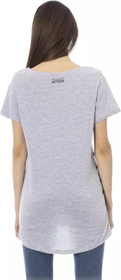 T-Shirt Trussardi Gray Cotton Women T-Shirt