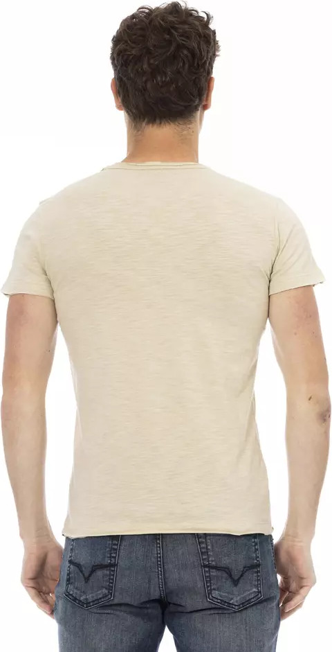 T-Shirt Trussardi Beige Cotton Men T-Shirt