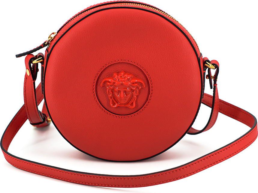 Сумка через плечо Versace Элегантная круглая кожаная