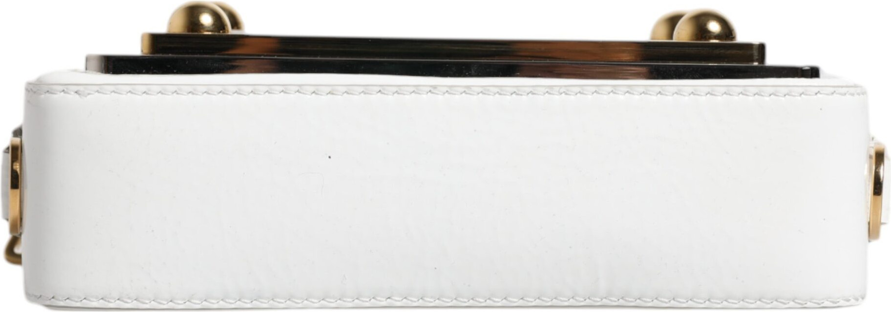 Dolce & Gabbana logotipli, charmli, oq charmli crossbody sumka