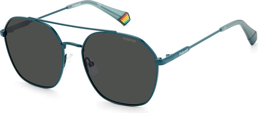 Polaroid Blue Stainless Steel Quyosh ko'zoynagi