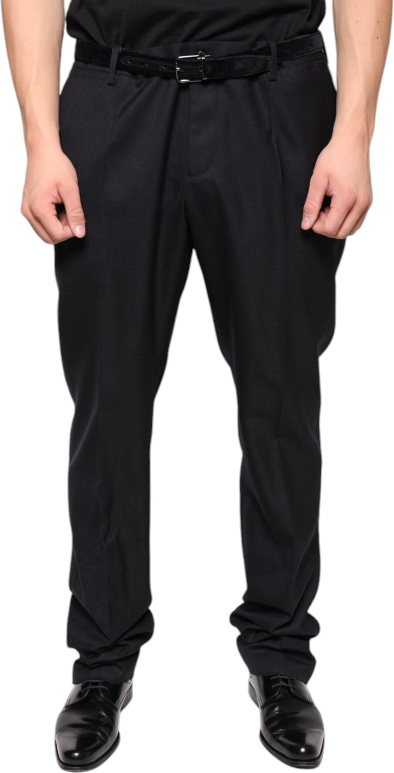 Dress Pants Dolce & Gabbana Black Wool Skinny Formal Pants