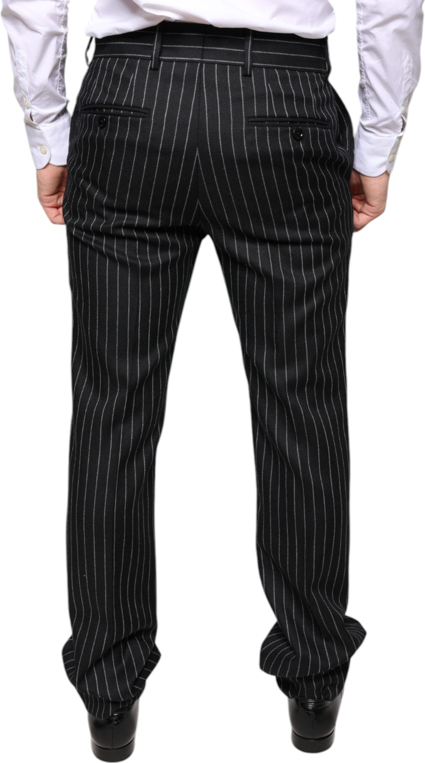 Dolce & Gabbana klassik shim qora chiziqli