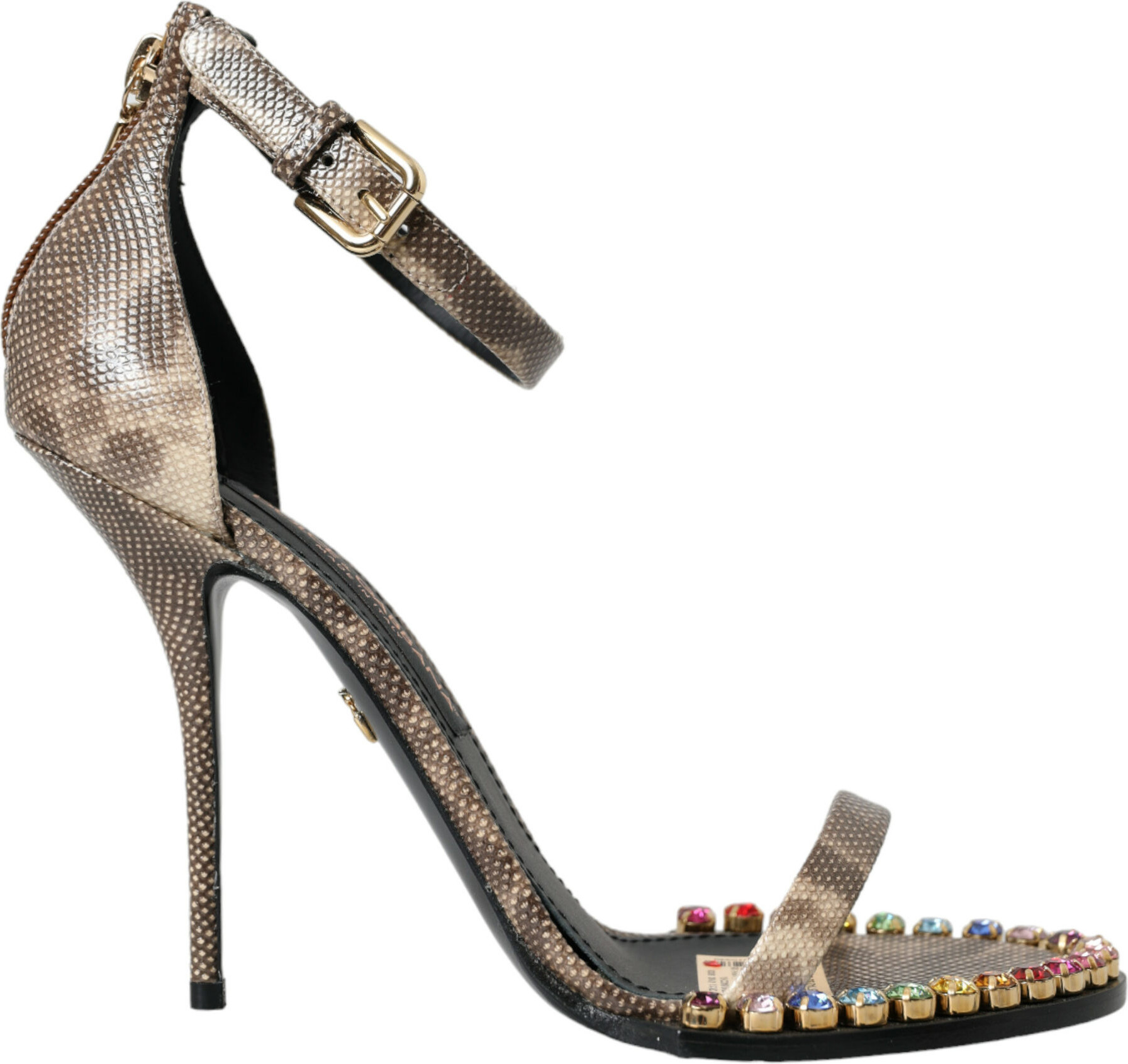 Dolce & Gabbana Zamshli Kristalli Oyoq Kiyim Zamsh Sandal