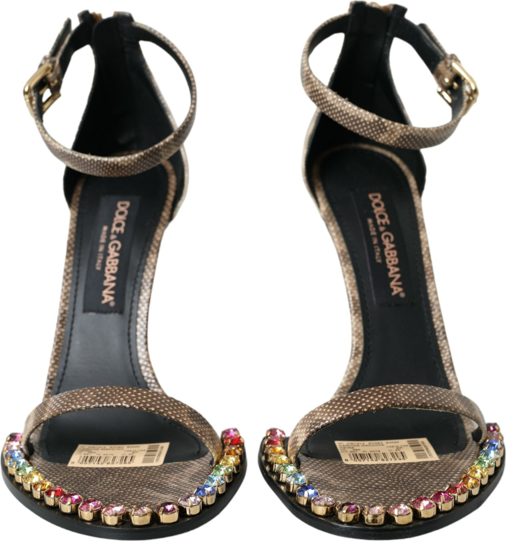 Dolce & Gabbana Zamshli Kristalli Oyoq Kiyim Zamsh Sandal