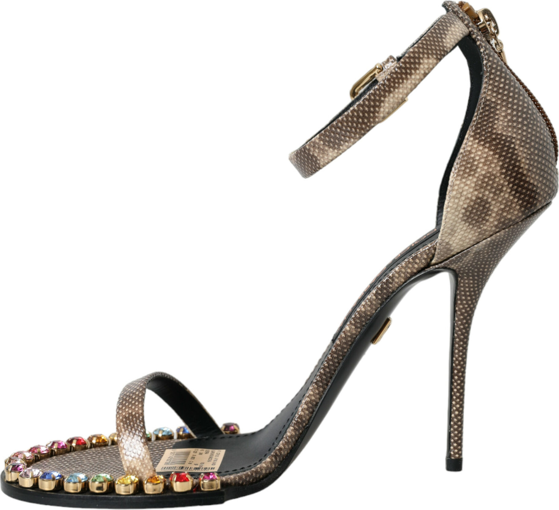 Dolce & Gabbana Zamshli Kristalli Oyoq Kiyim Zamsh Sandal