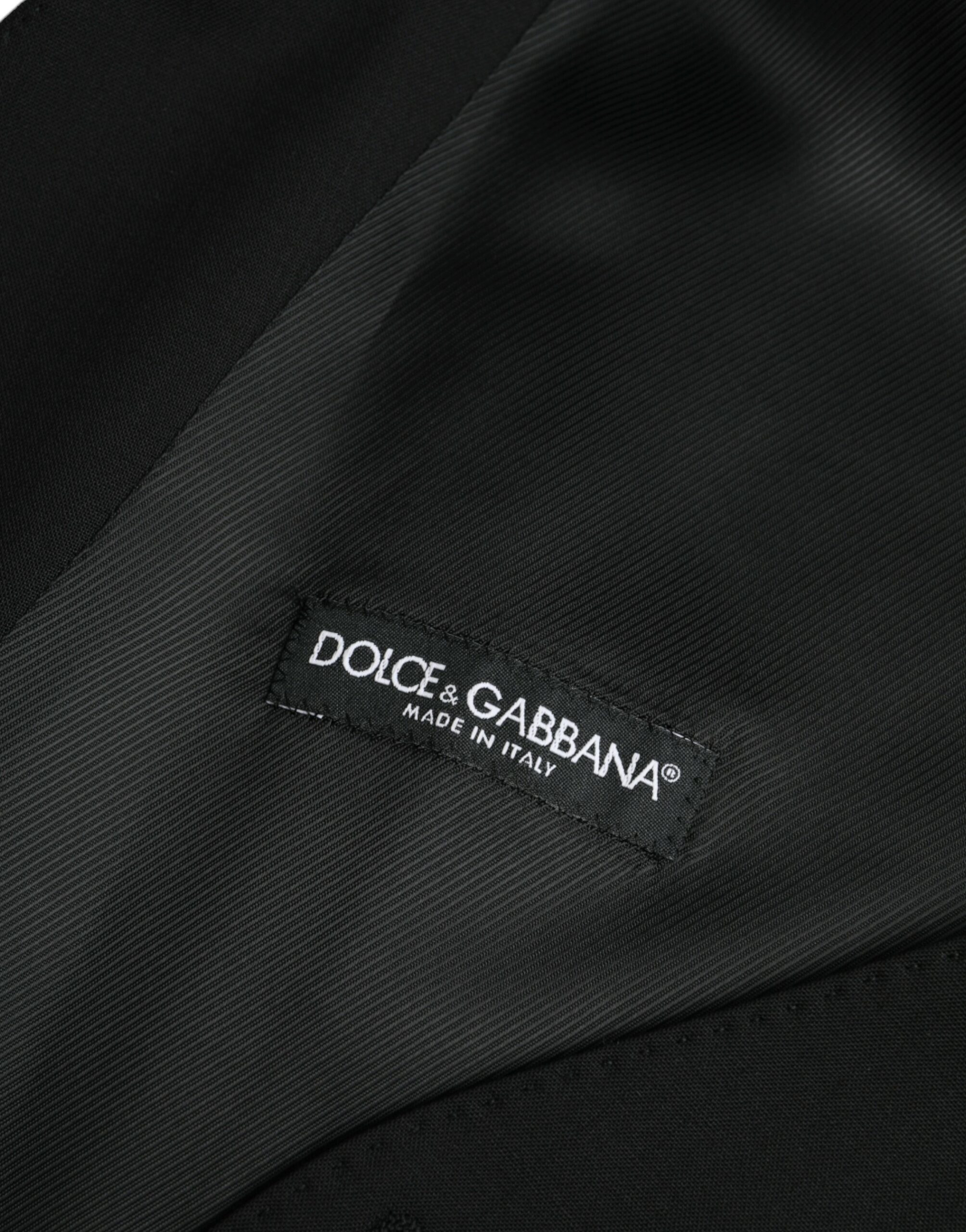 Vest Dolce & Gabbana Black Wool Formal Dress Vest