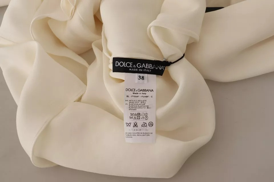 Dolce & Gabbana dan ipakli, uzun yengli, balandbog'imli ustki kiyim