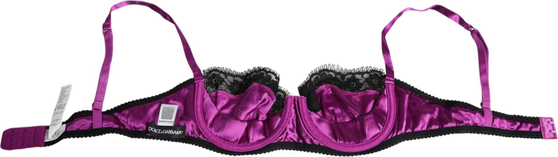 Purple Silk Underwired Balconette Bra Underwear Dolce & Gabbana