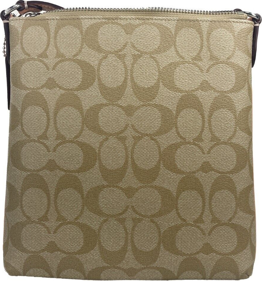 Crossbody sumkasi Coach Rowan Mini Crossgrain Leather File Crossbody Bag Light Khaki Faded Blush CS182