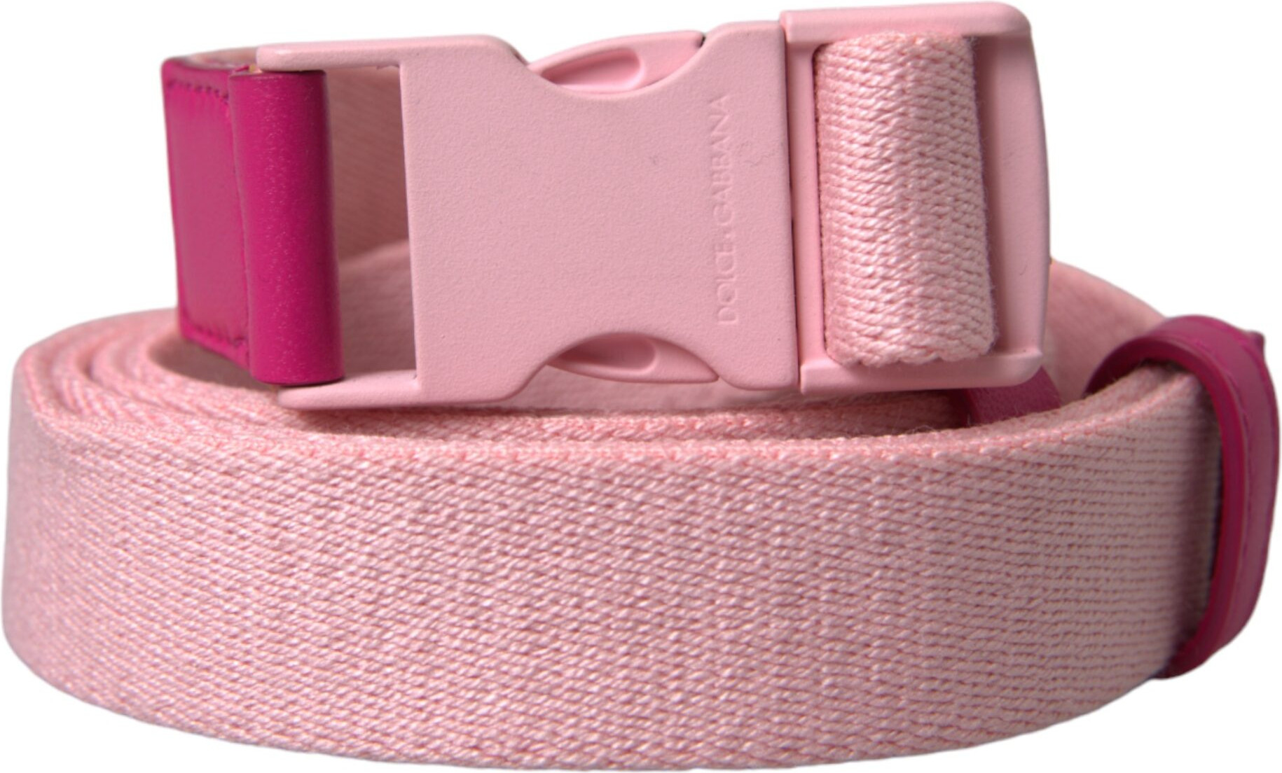 Belt Dolce & Gabbana Pink Canvas Stretch Plastic Buckle Women Belt