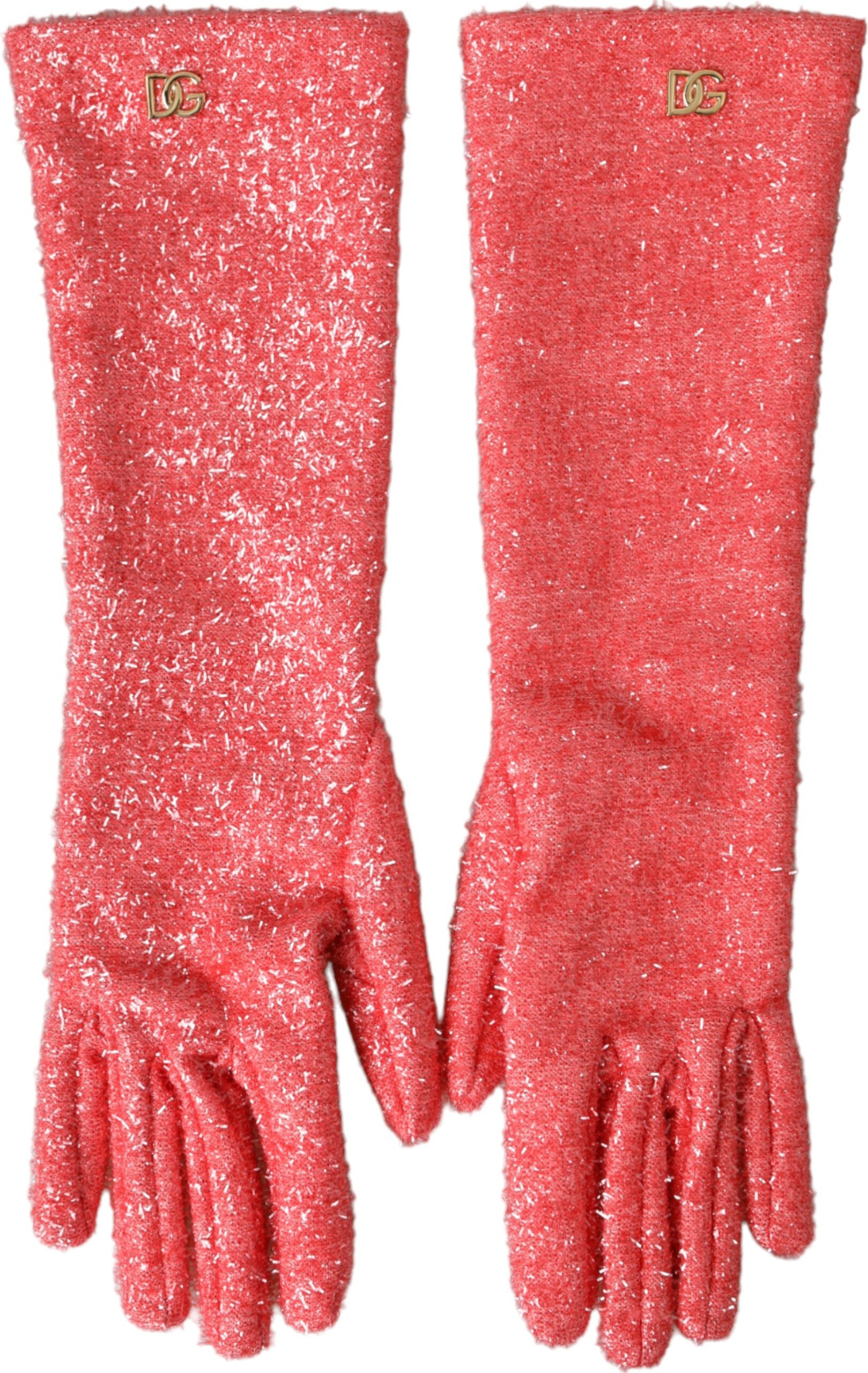 Dolce & Gabbana Pink Lurex Fantasia qo'lqoplari