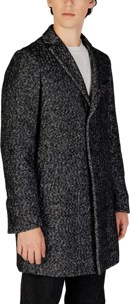 Black Polyester Coat