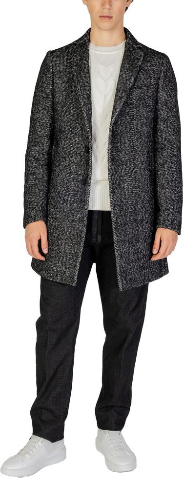 Black Polyester Coat