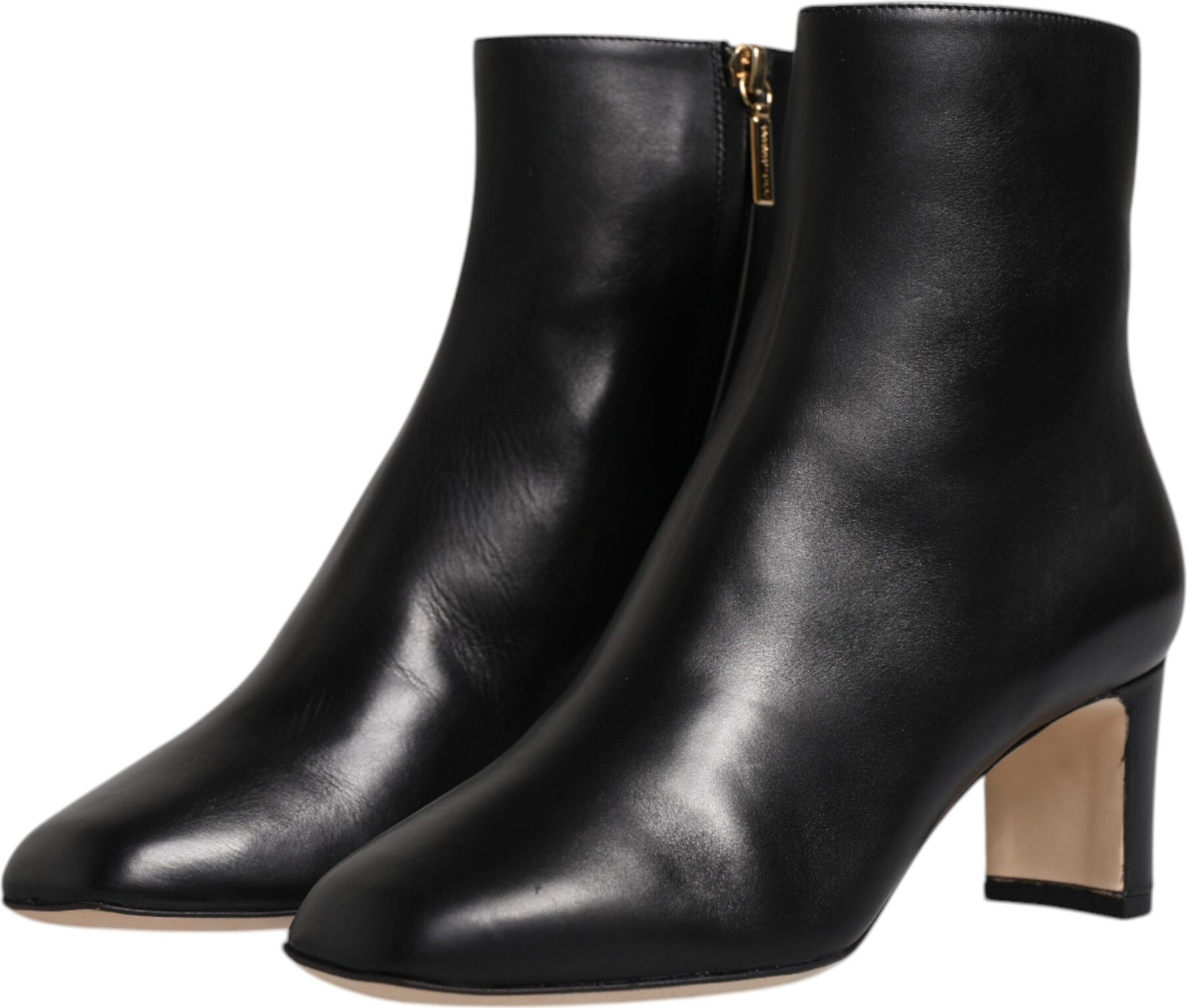 Shoes Dolce & Gabbana Black Jackie Leather Mid Calf Boots