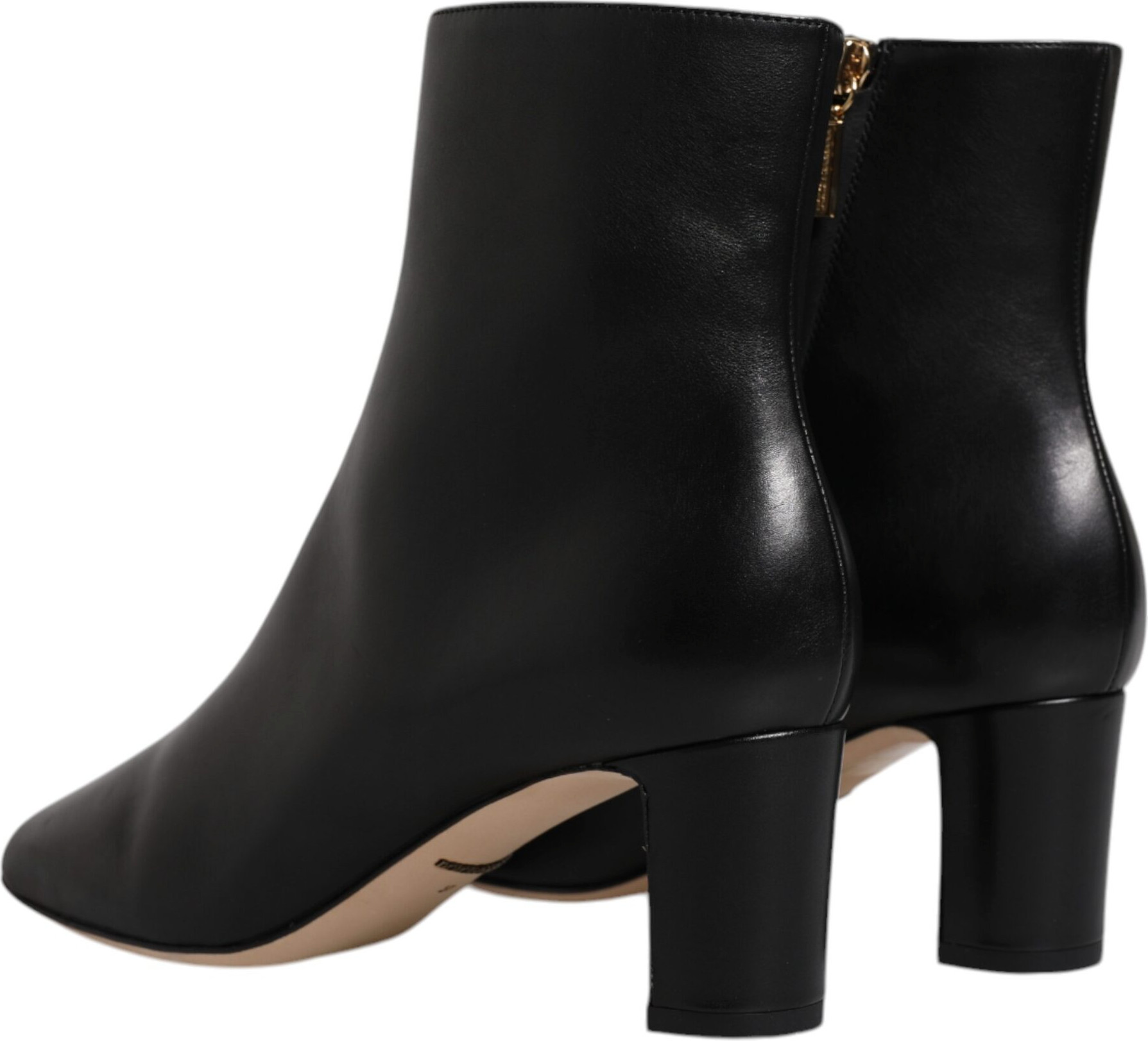 Shoes Dolce & Gabbana Black Jackie Leather Mid Calf Boots