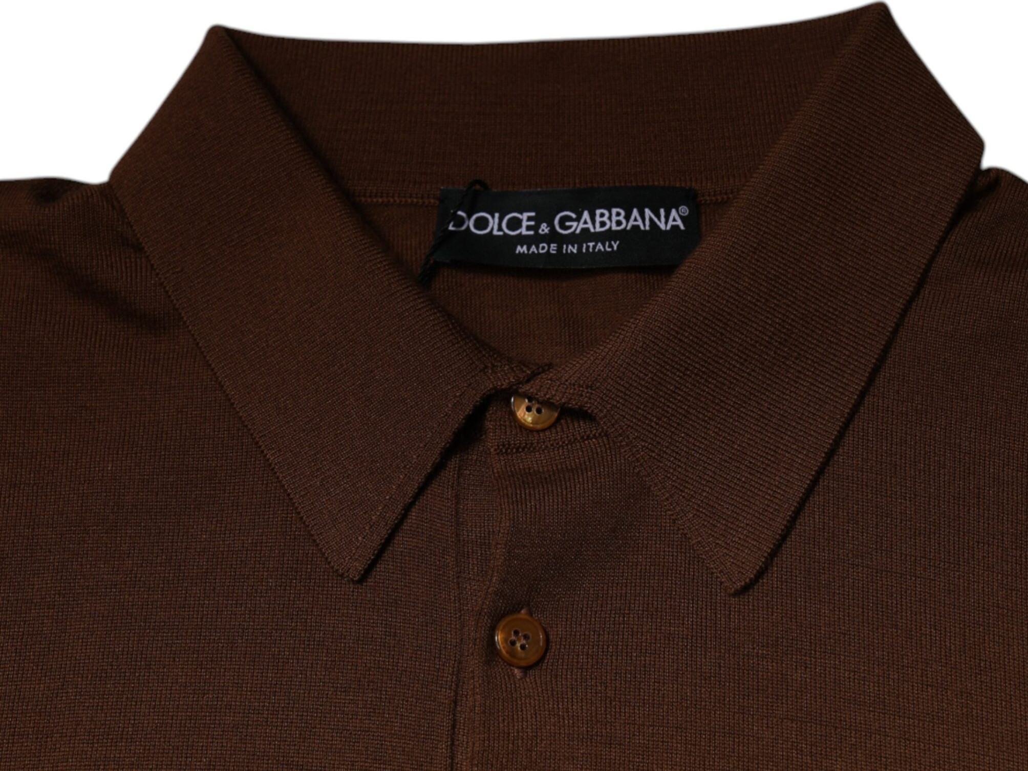 Коричневый джемпер из кашемира с пуговицами Dolce & Gabbana