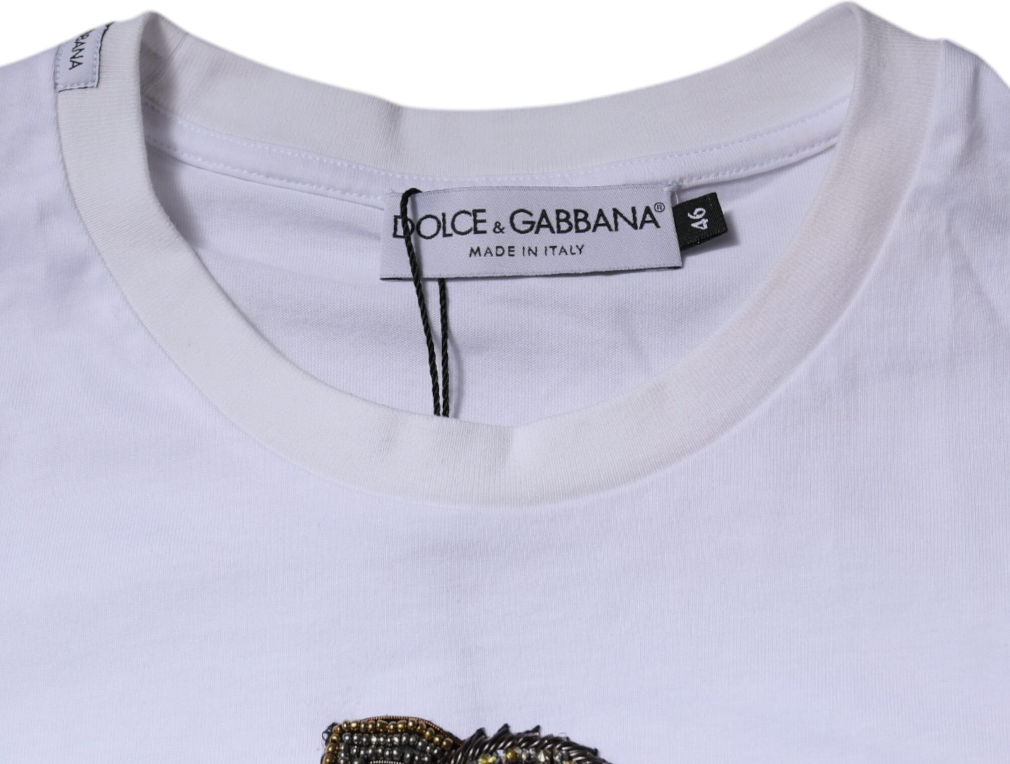 Oq DG Logotipli Paxta Krujkali Futbolka Dolce & Gabbana