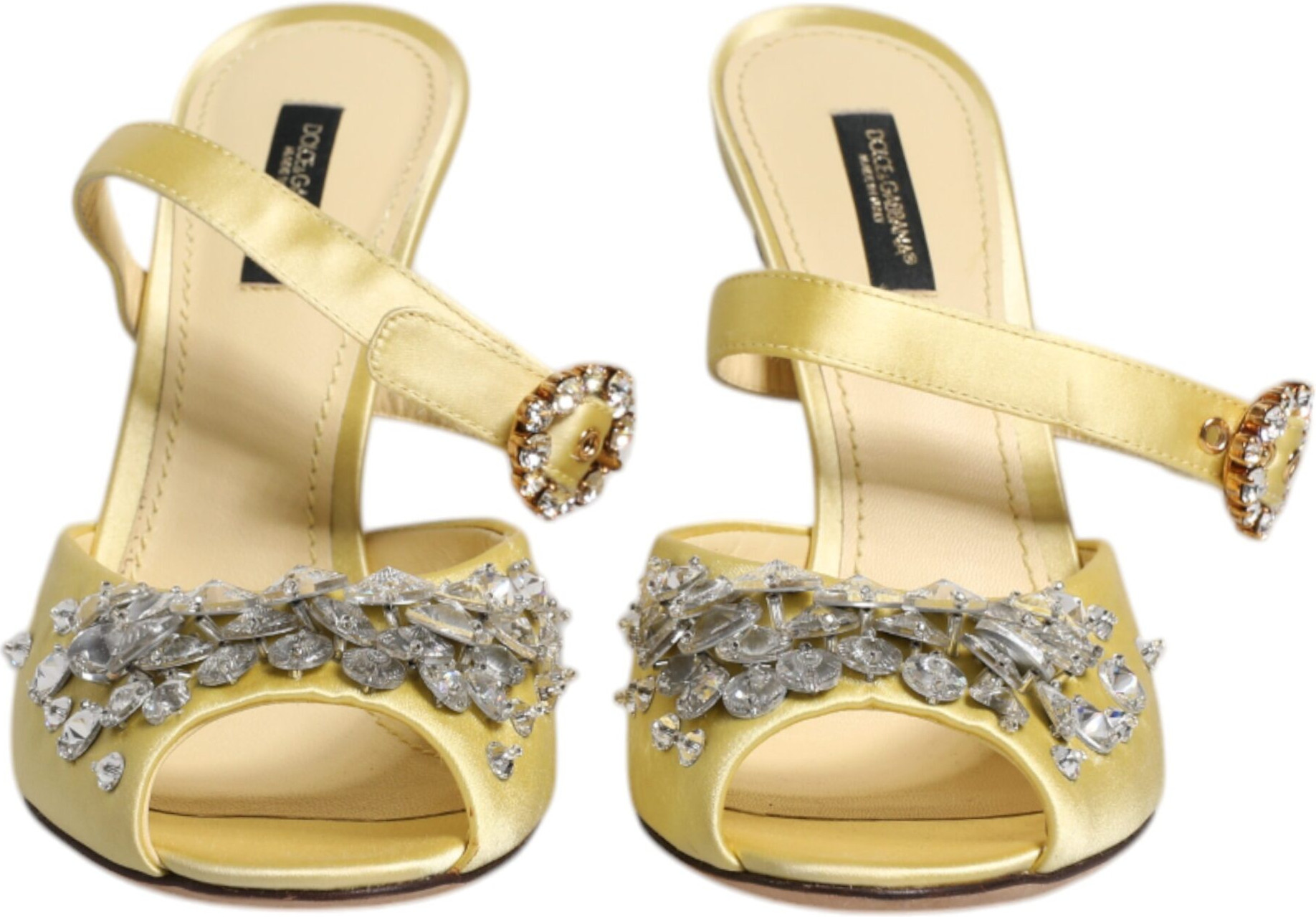 Dolce & Gabbana KEIRA SANDALS Sarı Kristalli Yürüyüş Ayakkabıları