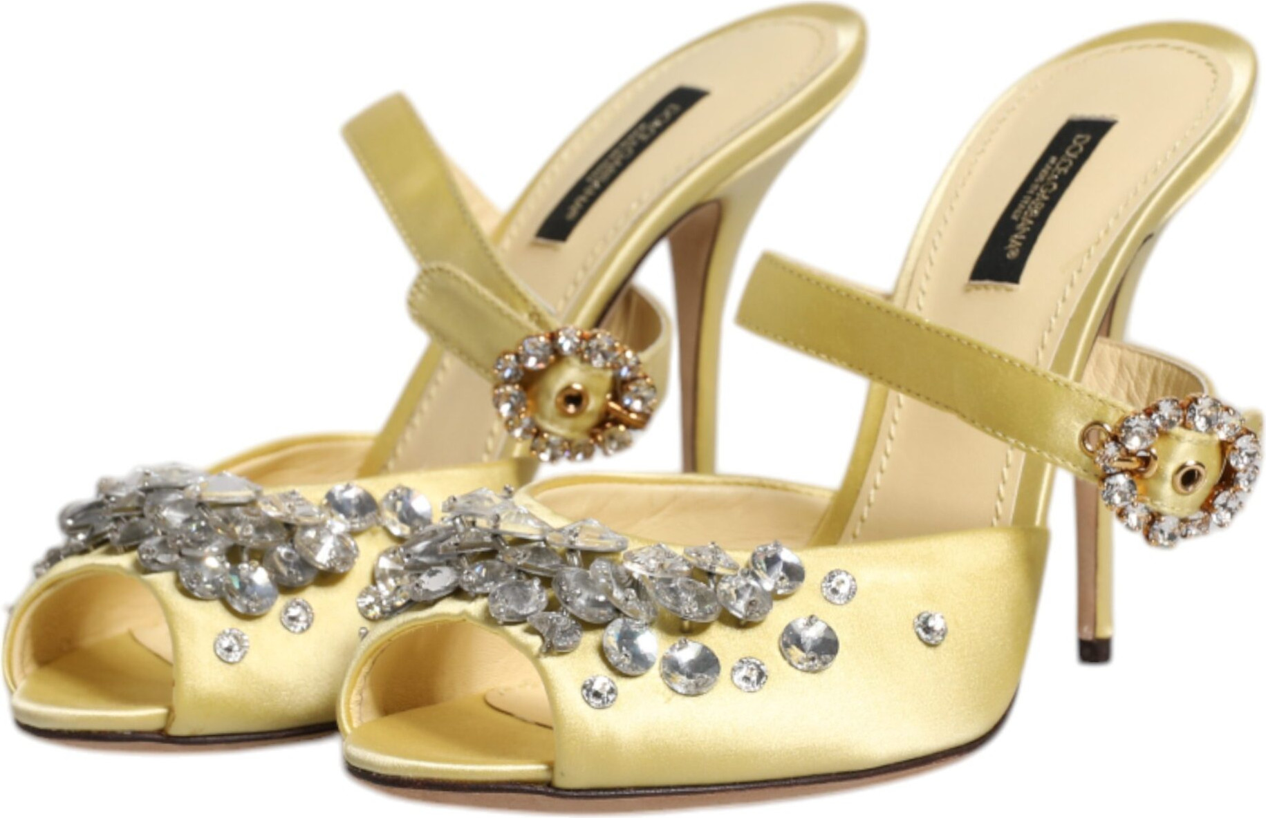 Dolce & Gabbana KEIRA SANDALS Sarı Kristalli Yürüyüş Ayakkabıları
