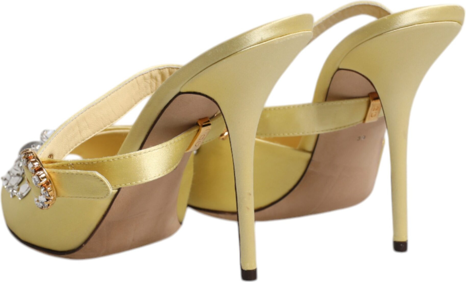 Dolce & Gabbana KEIRA SANDALS Sarı Kristalli Yürüyüş Ayakkabıları