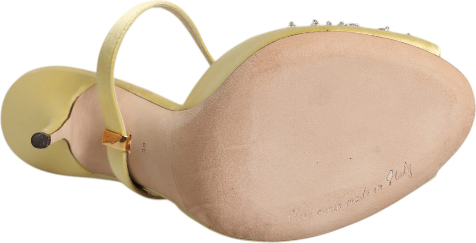 Dolce & Gabbana KEIRA SANDALS Sarı Kristalli Yürüyüş Ayakkabıları