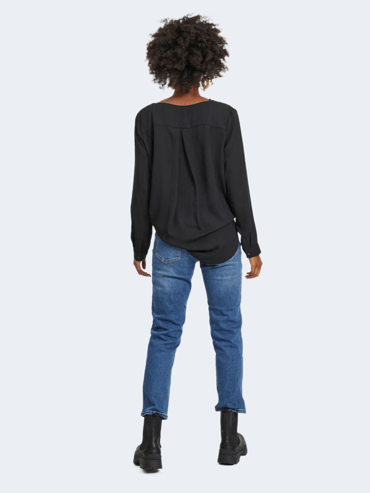 Черная блузка Vila Clothes из полиэстера